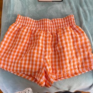 Orange and White Shorts